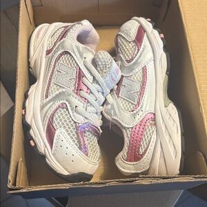 New Balance Kids Sneakers in Pink and Gray